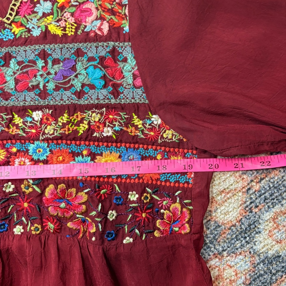 Johnny Was Embroidered Tunic Blouse Size Small - Picture 9 of 13